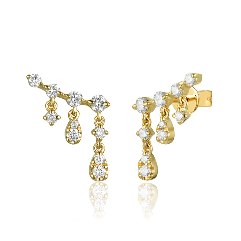 Aretes Crawler de Diamantes