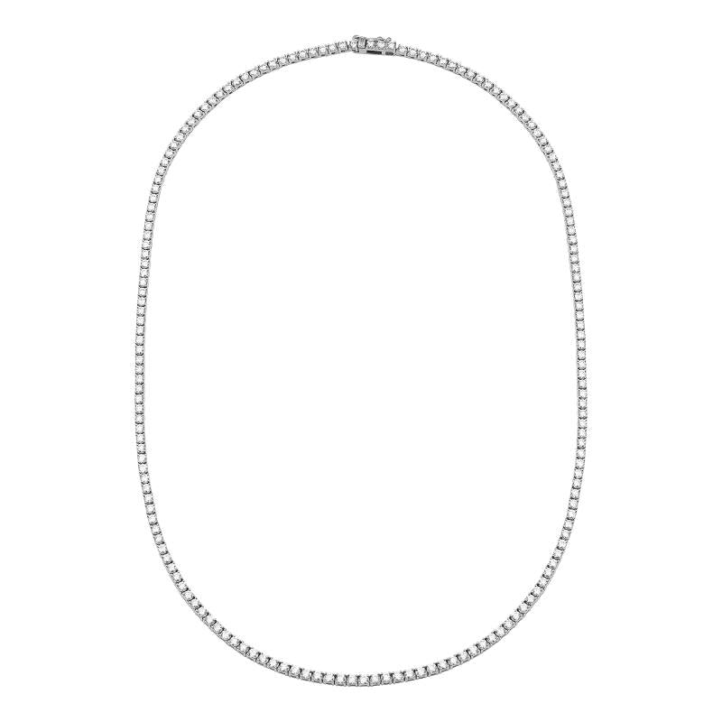 Classic Diamond Tennis Necklace 5.2ct White Gold