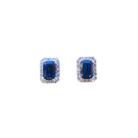 Sapphire and Diamond Earrings