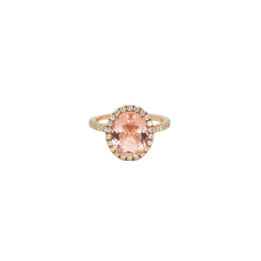 Morganite and Diamond Ring